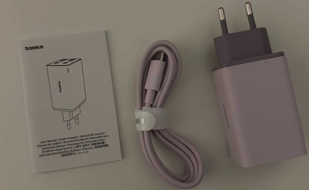 Зарядний пристрій Baseus GaN6 Pro 65W 2USB+2Type-C+ кабель Type-C 100W