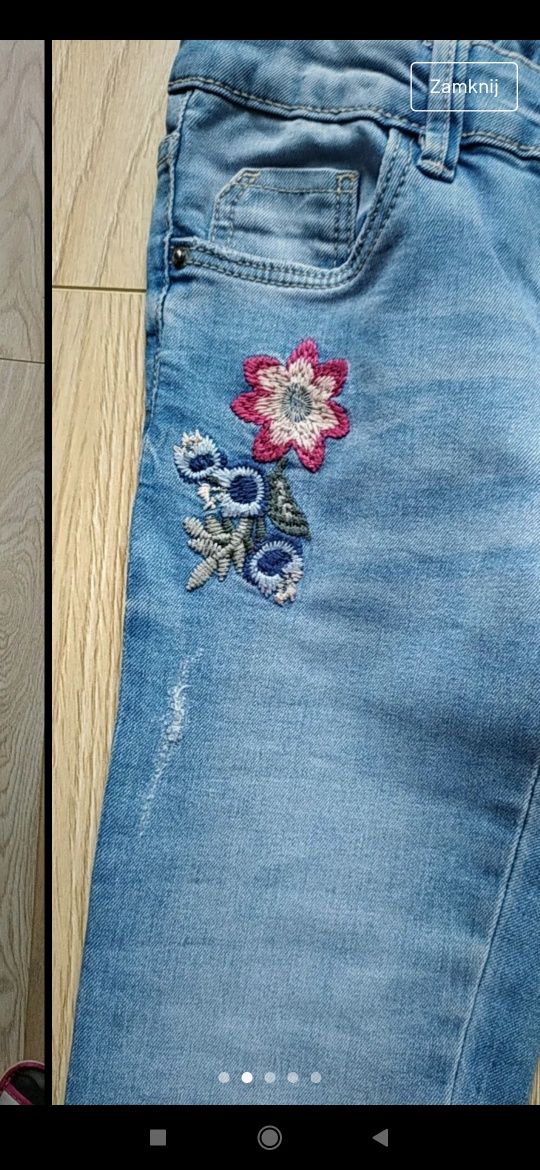 Spodnie jeansowe roz 140