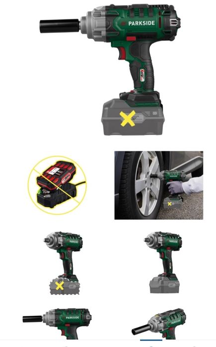 nowy gwarancja Akumulatorowy klucz udarowy Parkside 20v