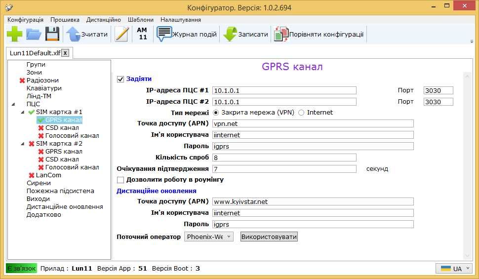Охоронна сигналізація централь ППК Lun11 для охорони приміщень