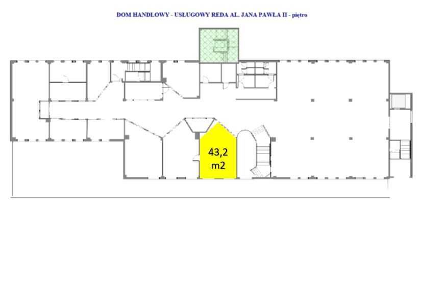 Lokal handlowo-usługowy 43,2m2 Reda Dom Handlowy J. Pawła bezpośrednio