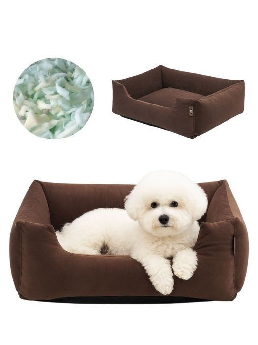 Legowisko dla psa 80 cm/65 cm rozm. L wygodna kanapa leżanka wyro Brąz
