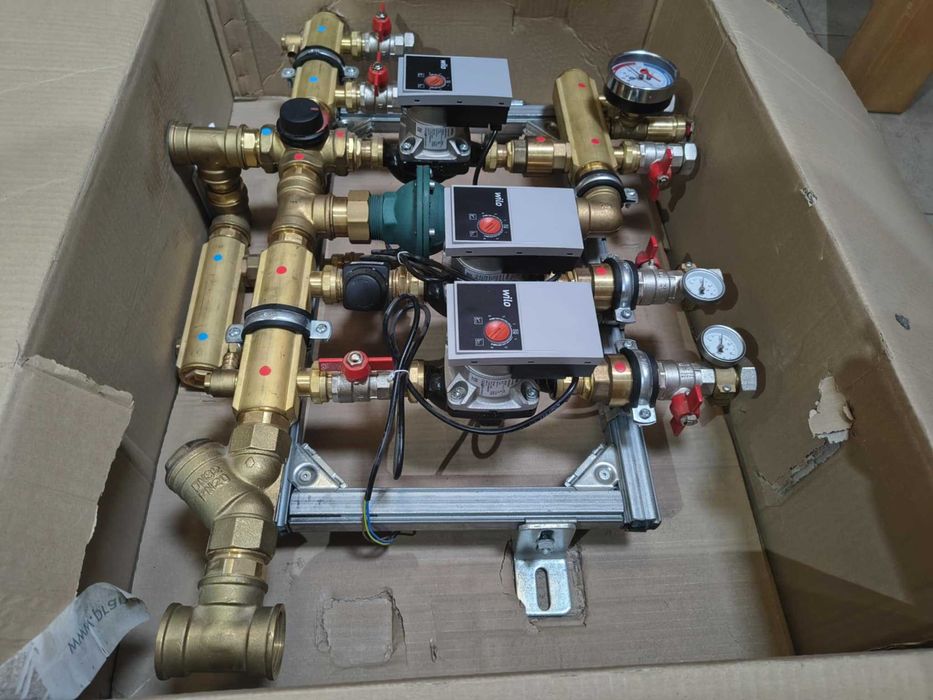 Kotłownia 3 pompowa Prandelli Wilo TeCe kotłów paliwo stałe u. otwarty