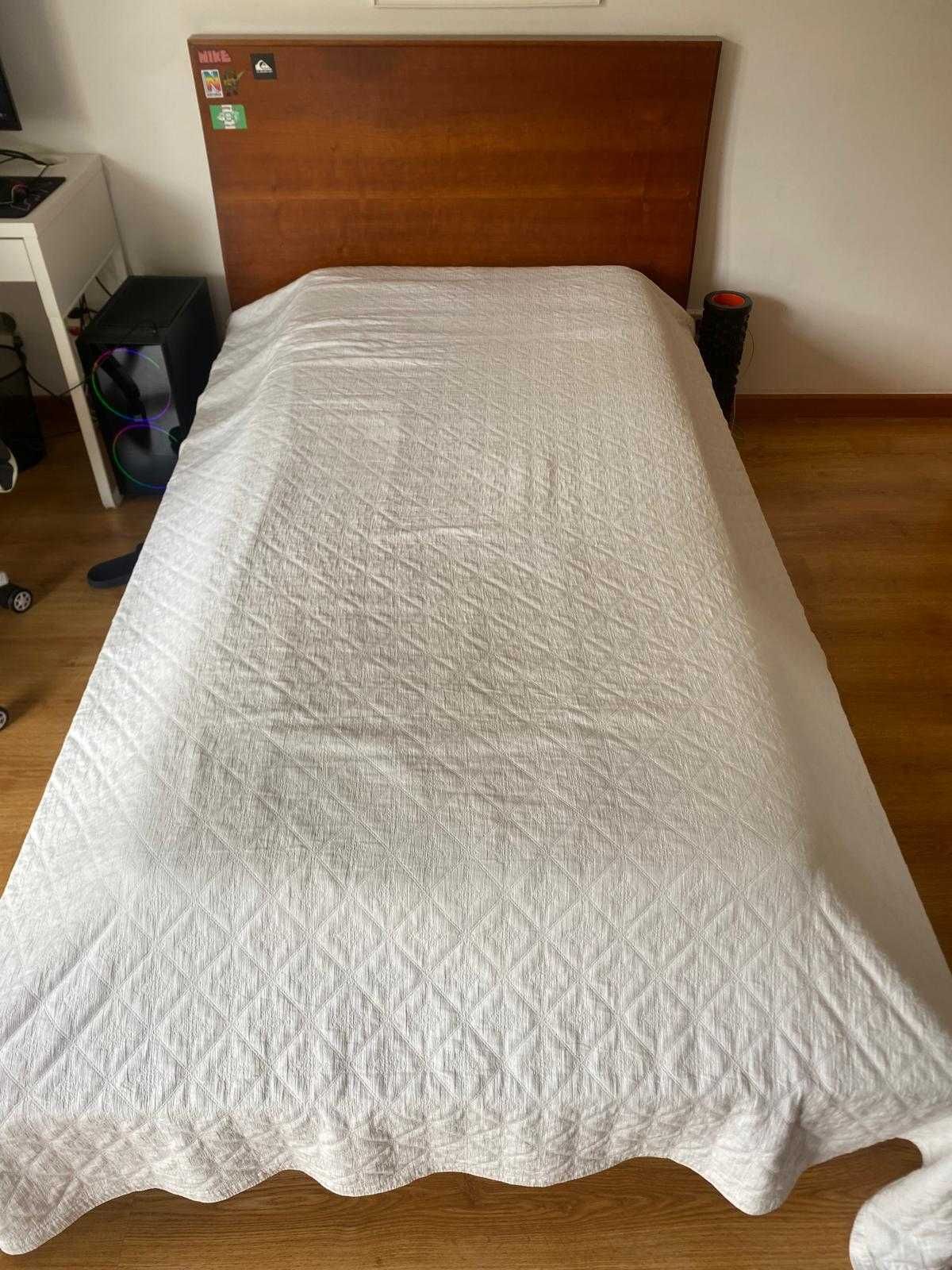 Cama solteiro estrado e 2 colchões INCLUÍDOS