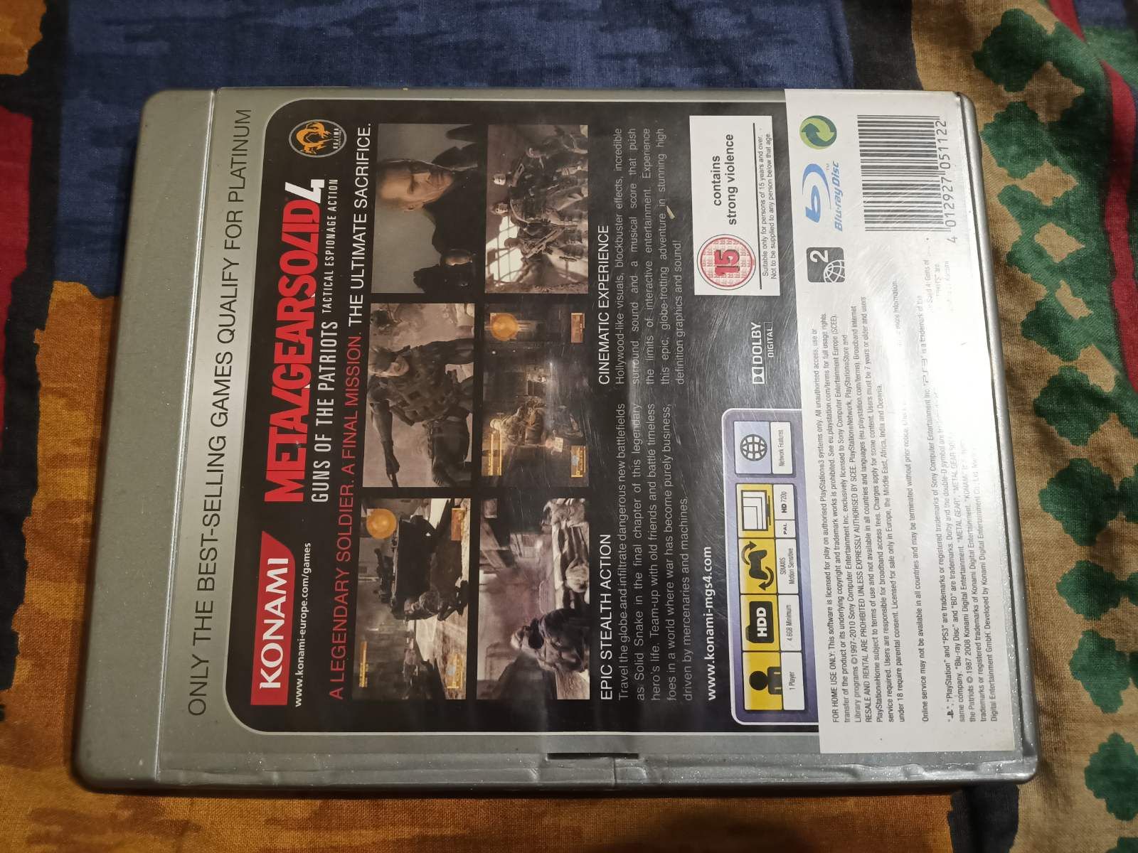 Диск з ігрою Metal Gear Solid 4 PS3 PlayStation 3