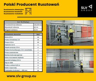 Rusztowanie elewacyjne SLV 70 * 130m2 *