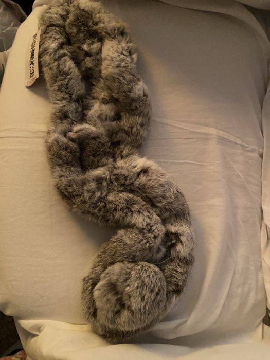 Gola de pele de coelho