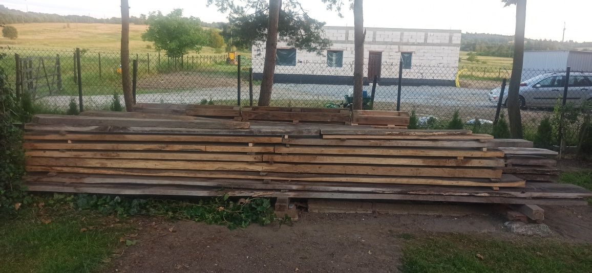 Okazja, cena za całość ! Deski dębowe – sezonowane ok 2 kubi