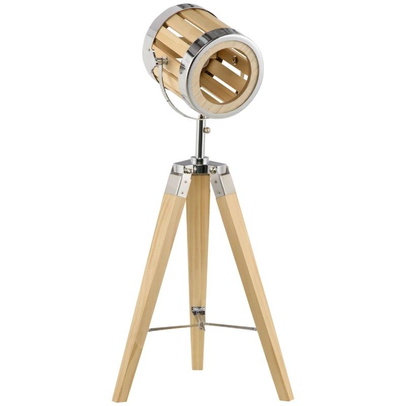 Homcom Lampa na statywie z drewna Trójnóg.