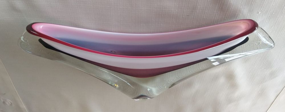 Szklana patera Szwecja lata 50-60