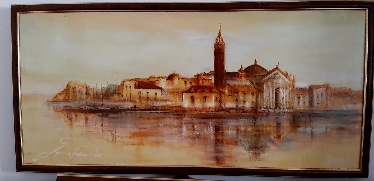 Картина масло холст Венеция размер 116х56см