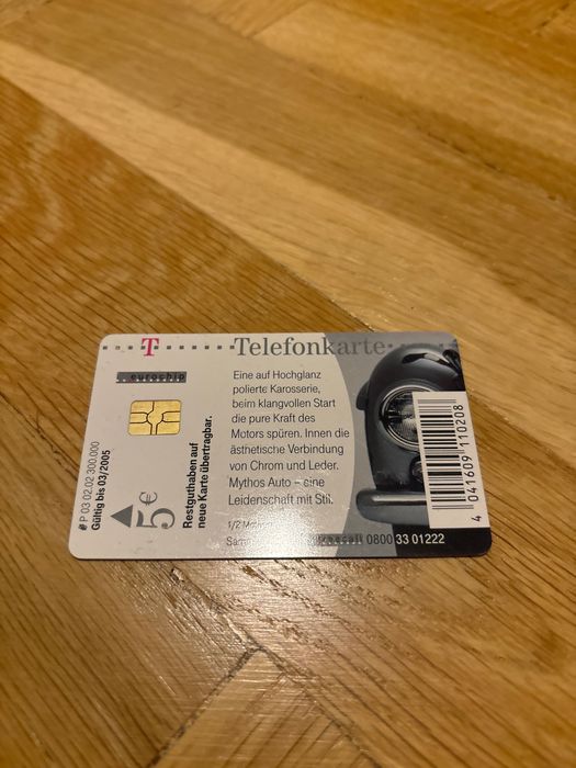 Karta telefoniczna Niemcy Mercedes 5 e samochód