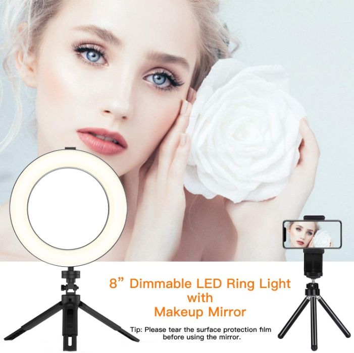 Anel de iluminação para maquiagem youtube ring light 21cm Novo