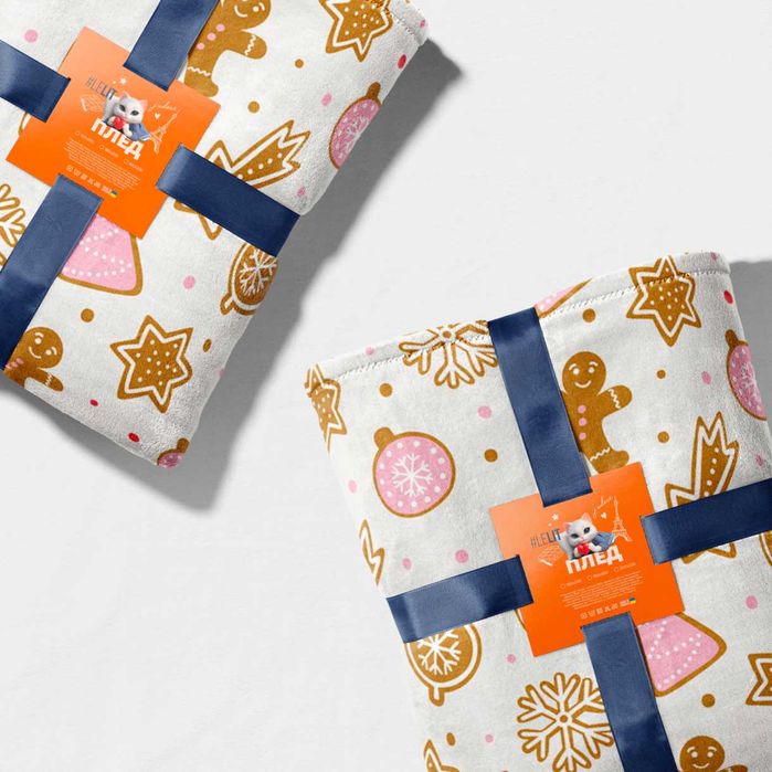 Акія! Плед новорічний , подарунок плед