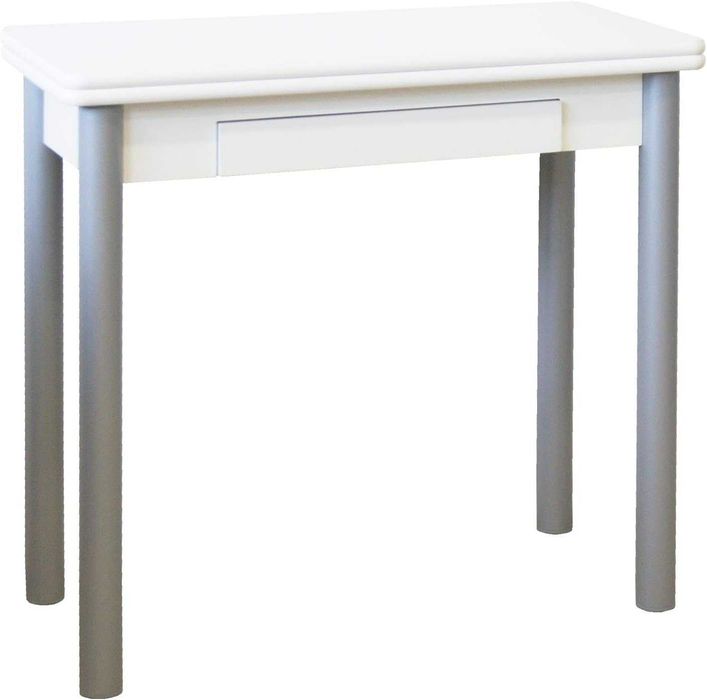 Mesa desdobrável branca com gaveta de cozinha jantar 80 x 40 a 80 x 78