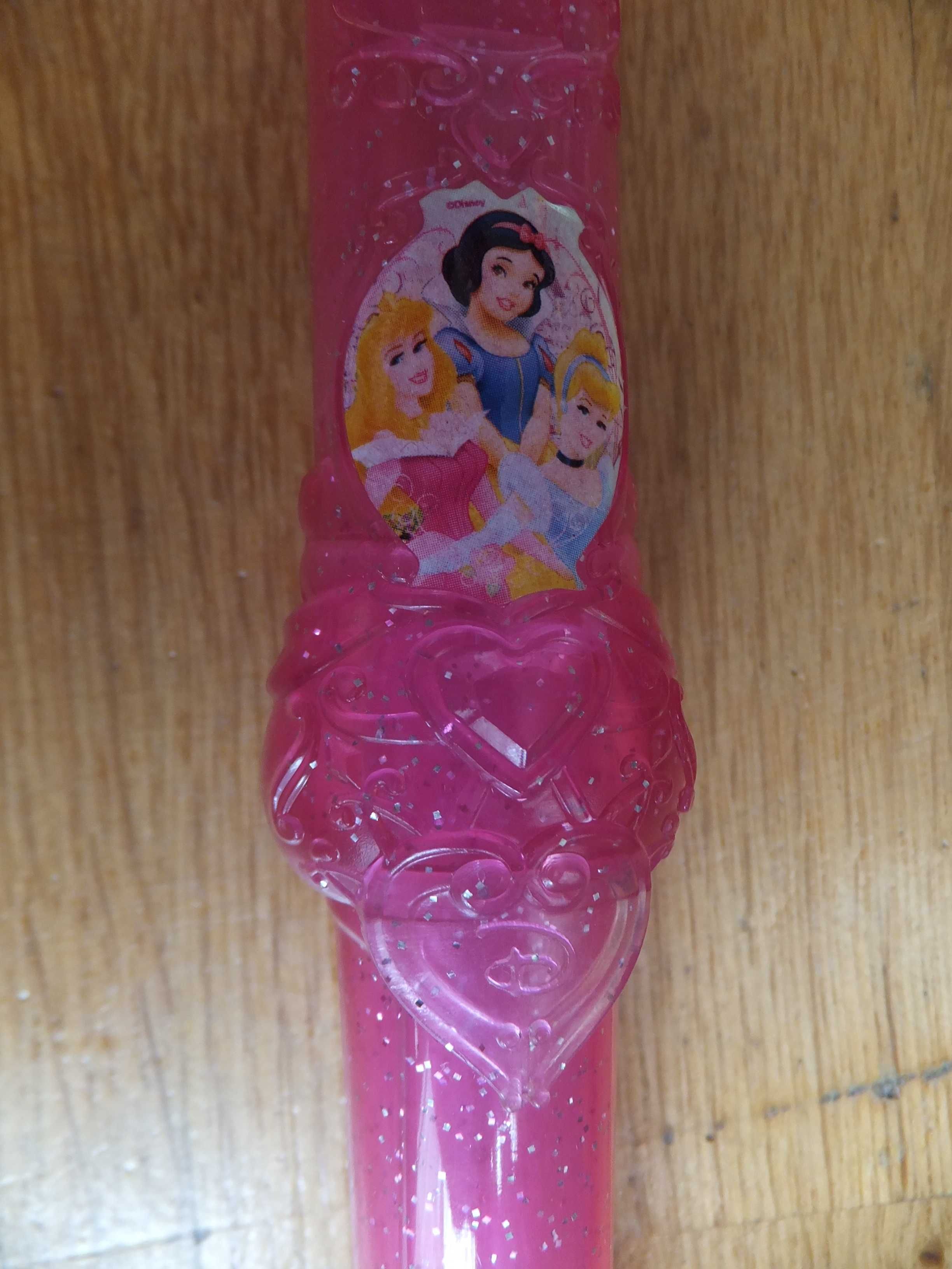 Flet prosty różowy brokat księżniczki muzyka instrument plastik Disney