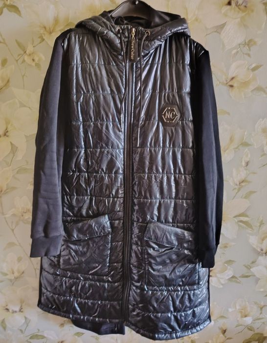 Куртка на флисе трикотажная спереди плащевка Турция L-XL