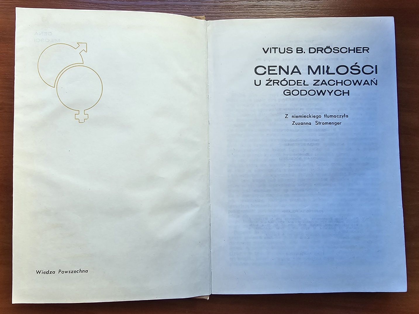 Zoologia Etologia Cena miłości Vitus B. Dröscher *