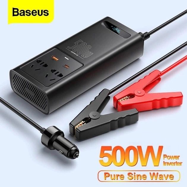 Інвертор Baseus 500W с чистою синусоїдою