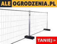 Ogrodzenie Tymczasowe Ażurowe - KOMPLET (panel + stopa 32kg + obejma)