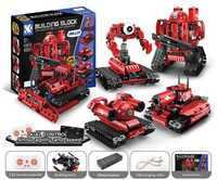 Klocki sterowany robot gąsienicowy RED 495-klocki 5w1 zamien. TECHNIC