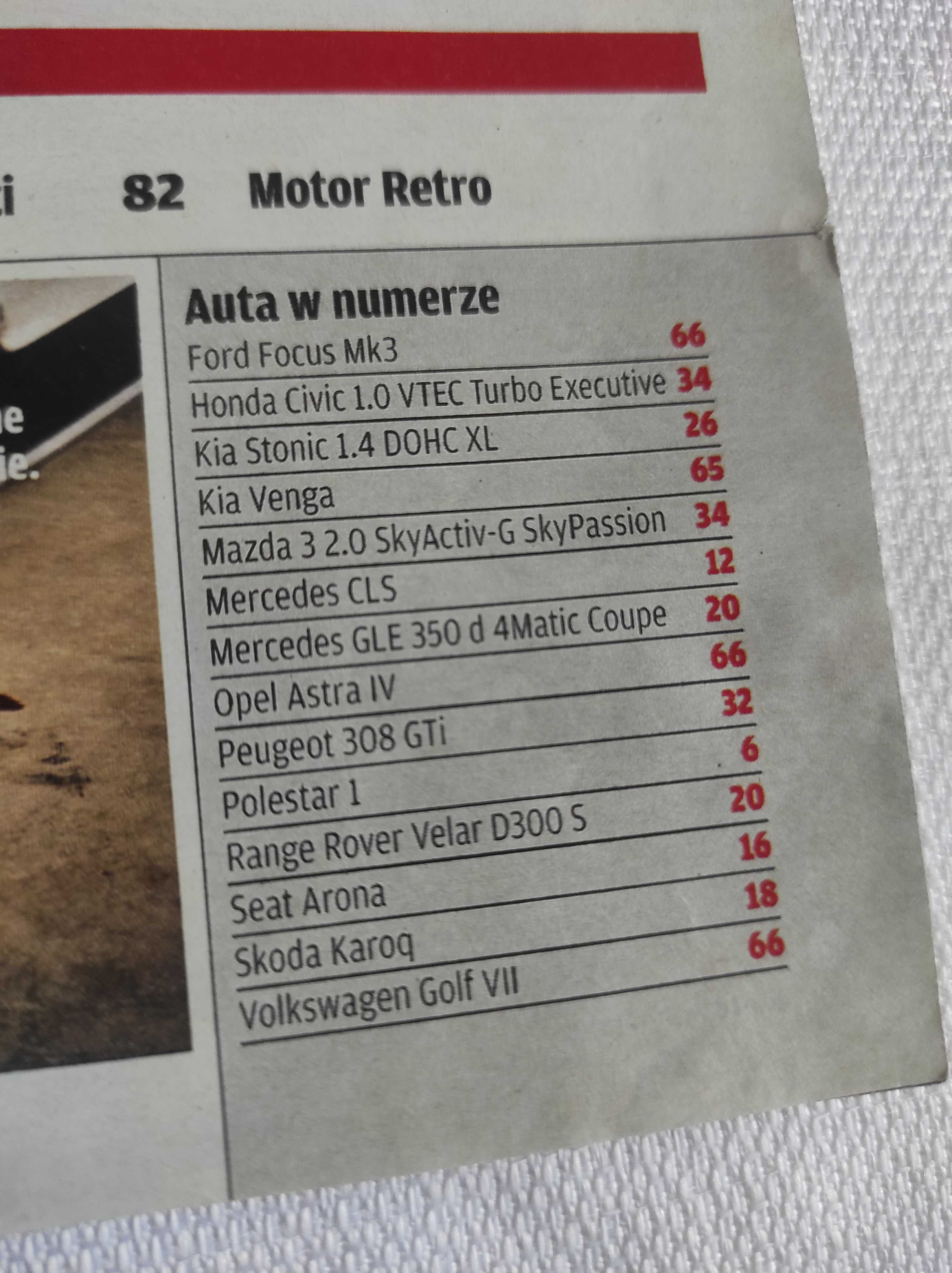 Czasopismo Motor WYSZUKAJ Auto 43-44/2017 Venga CLS GLE Astra Polestar