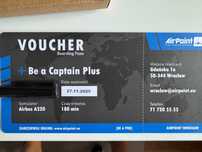 Voucher AirPoint BE A CAPTAIN PLUS Wrocław Symulator lotów 180 min.