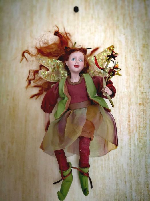 Лялька "Фея", можна використовувати як ялинкову прикрасу