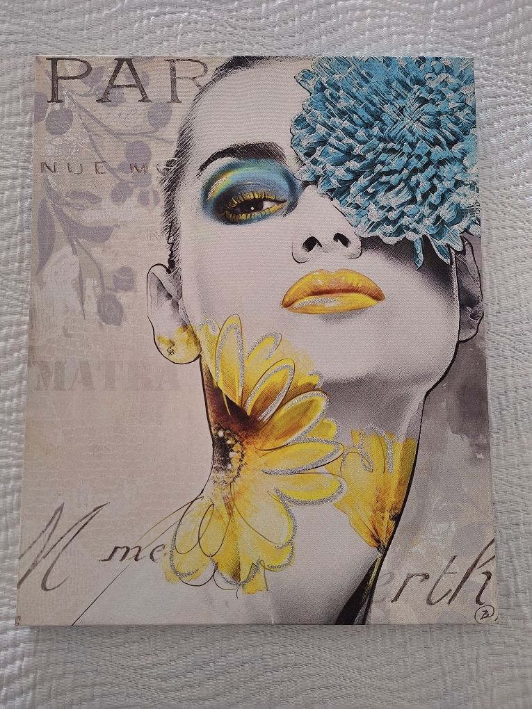 Quadro mulher com brilhantes