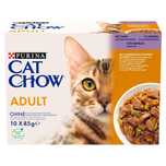 Purina CAT CHOW ADULT Jagięcina Fasolka 10 x 85g