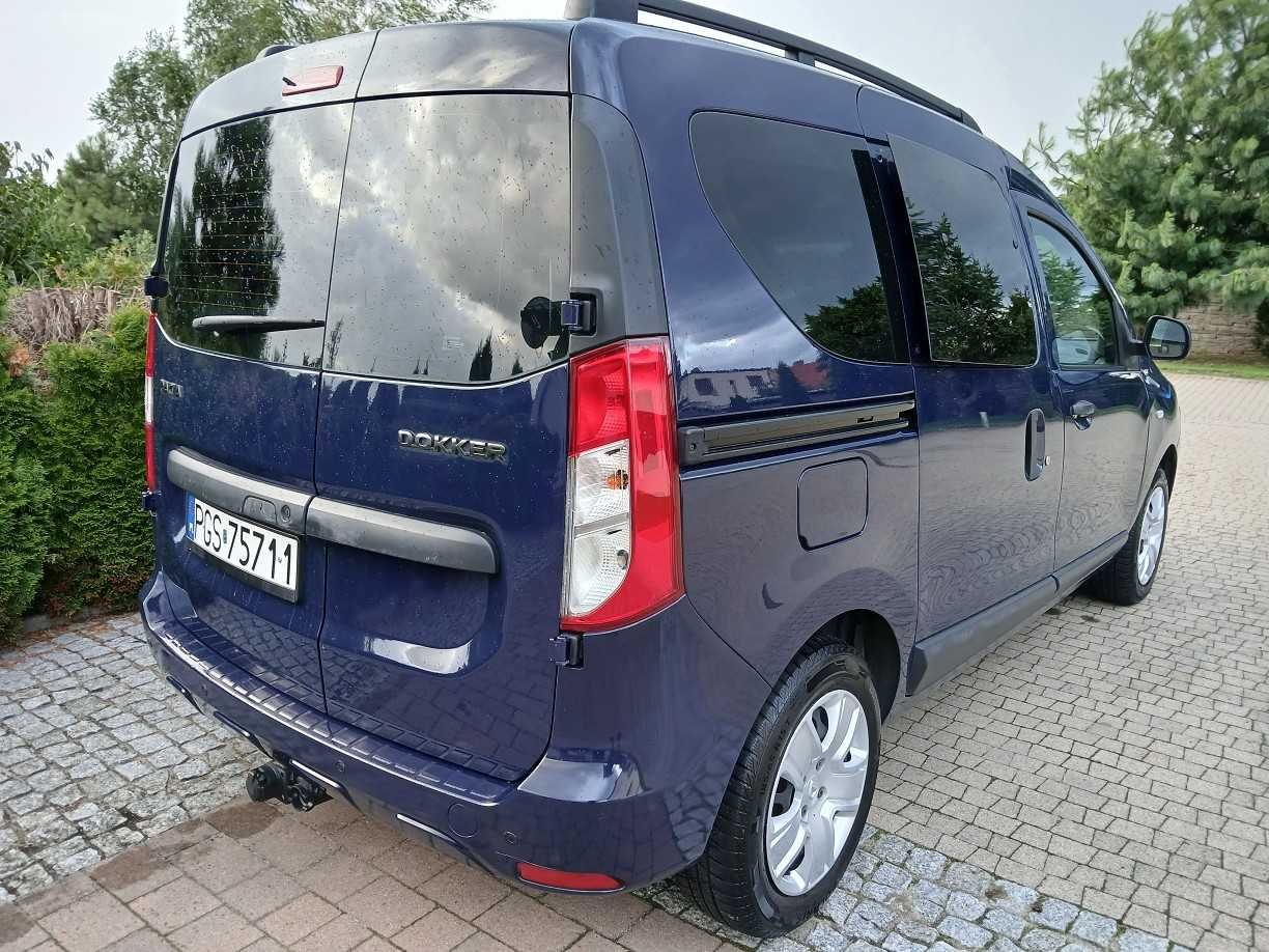 DACIA DOKKER 2017 LIFT 1.2 benzyna 5-osob. Klima HAK lekko uszkodzony