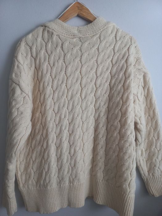 Zara gruby sweter kardigan wełniany r.S/M