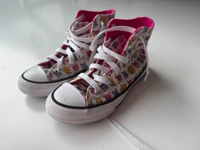 Mega kozackie Oryginalne trampki Converse za kostkę z nadrukiem roz 30