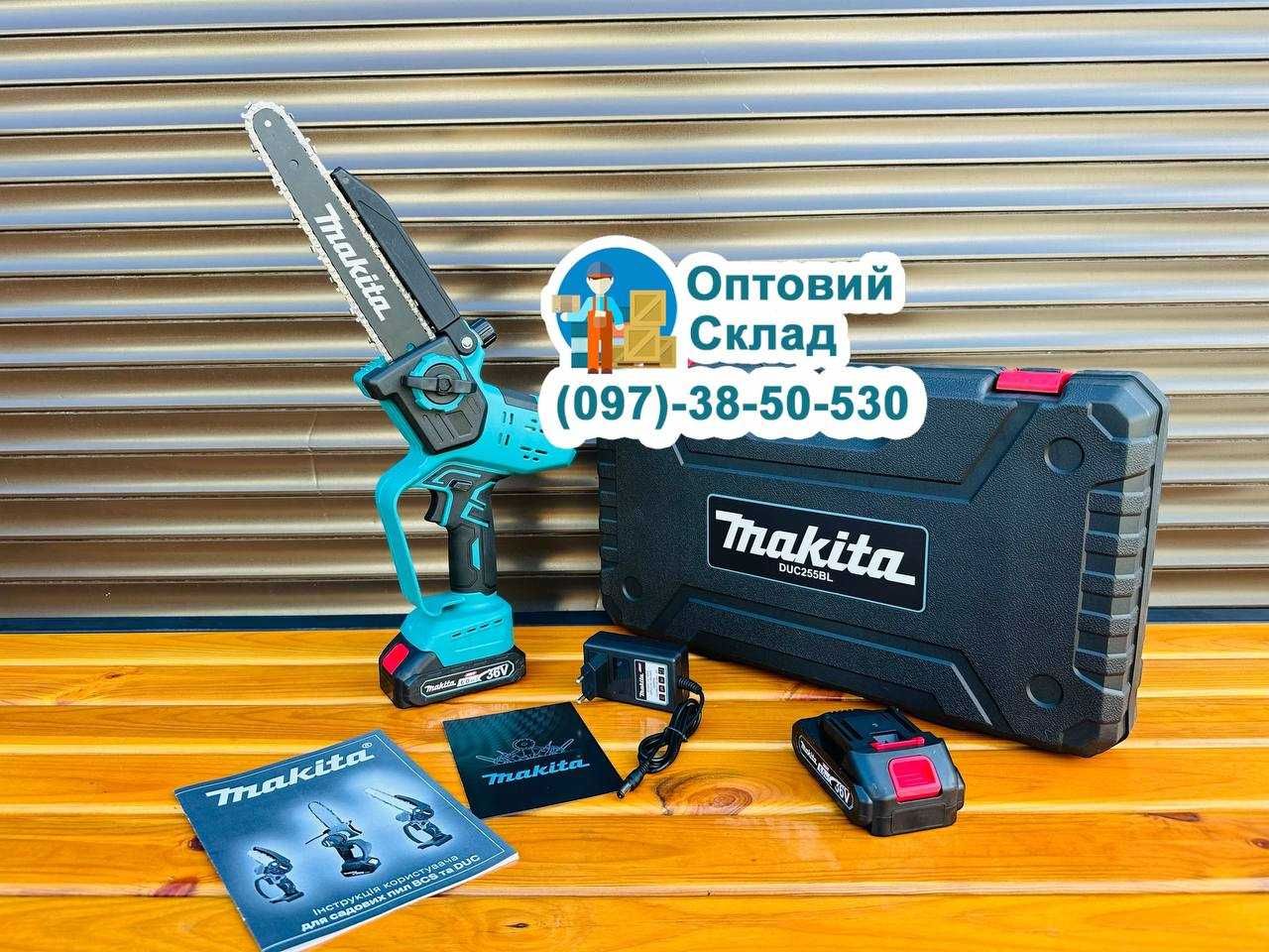 Мини цепная пила на аккумуляторе Makita 36V-6A Электропила Електропила