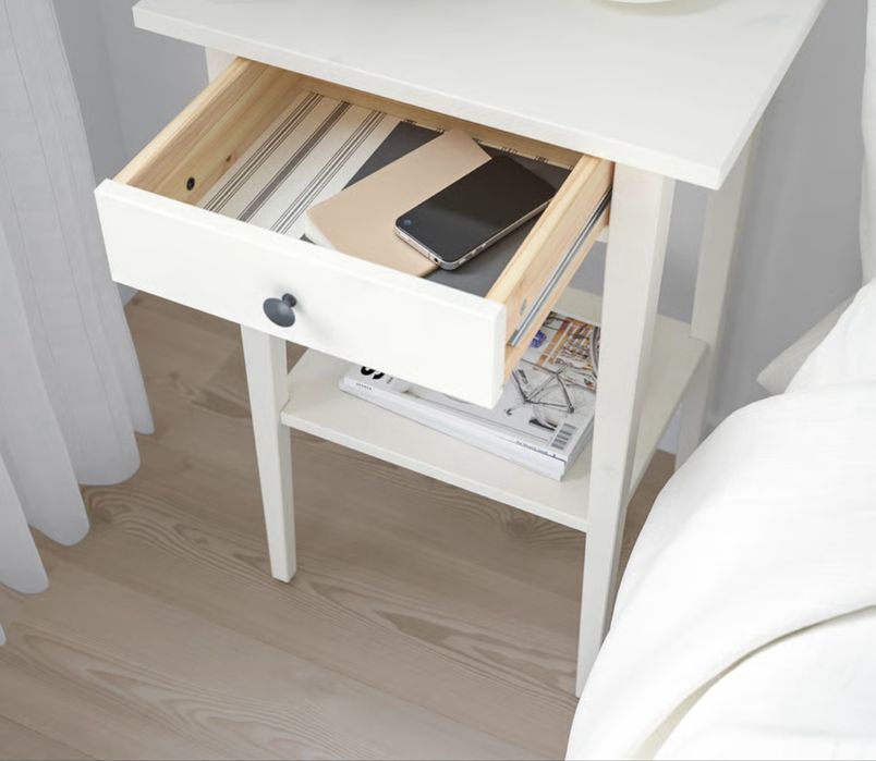 Ikea Hemnes stolik nocny biała bejca