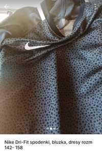 Nike Dri-Fit spodenki, bluzka, dresy rozm 142- 158