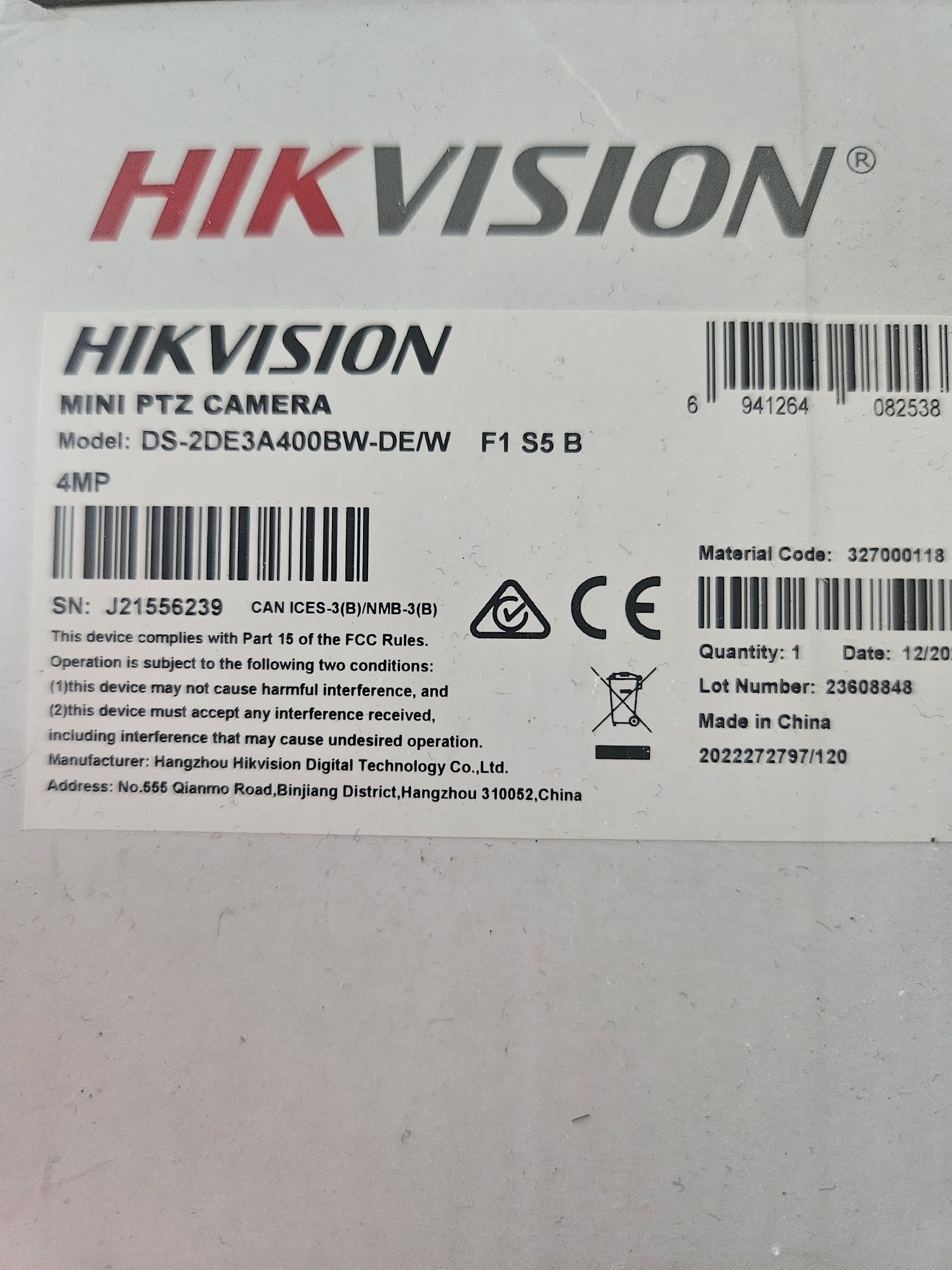 Kamera IP Hikvision DS-2DE3A400BW-DE/W(F1)(S5) 4MPx ColorVu PoE WiFi