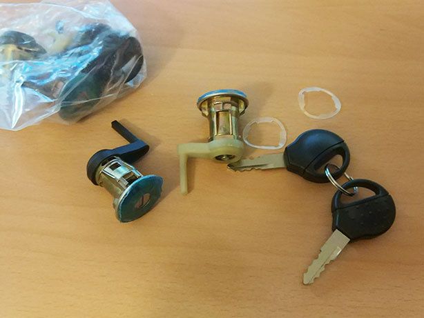 Kit Canhões Fechaduras Portas + 2 Chaves - Peugeot 206 (NOVO)