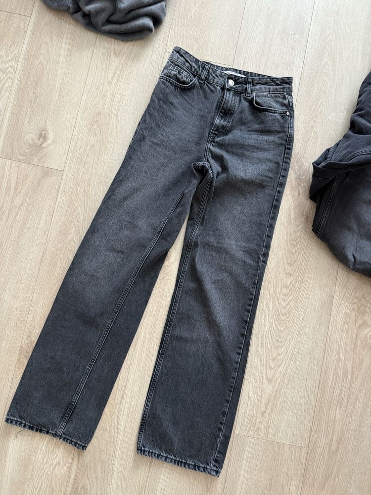 Jeansy ZARA Mango xs 34 spodnie czarne używane