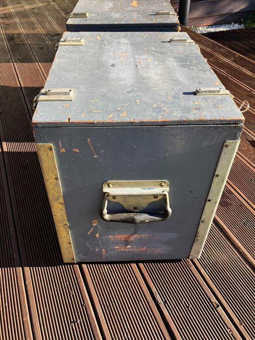 Kufer pojemnik skrzynia drewniana skrzynia narzędziowa do transportu