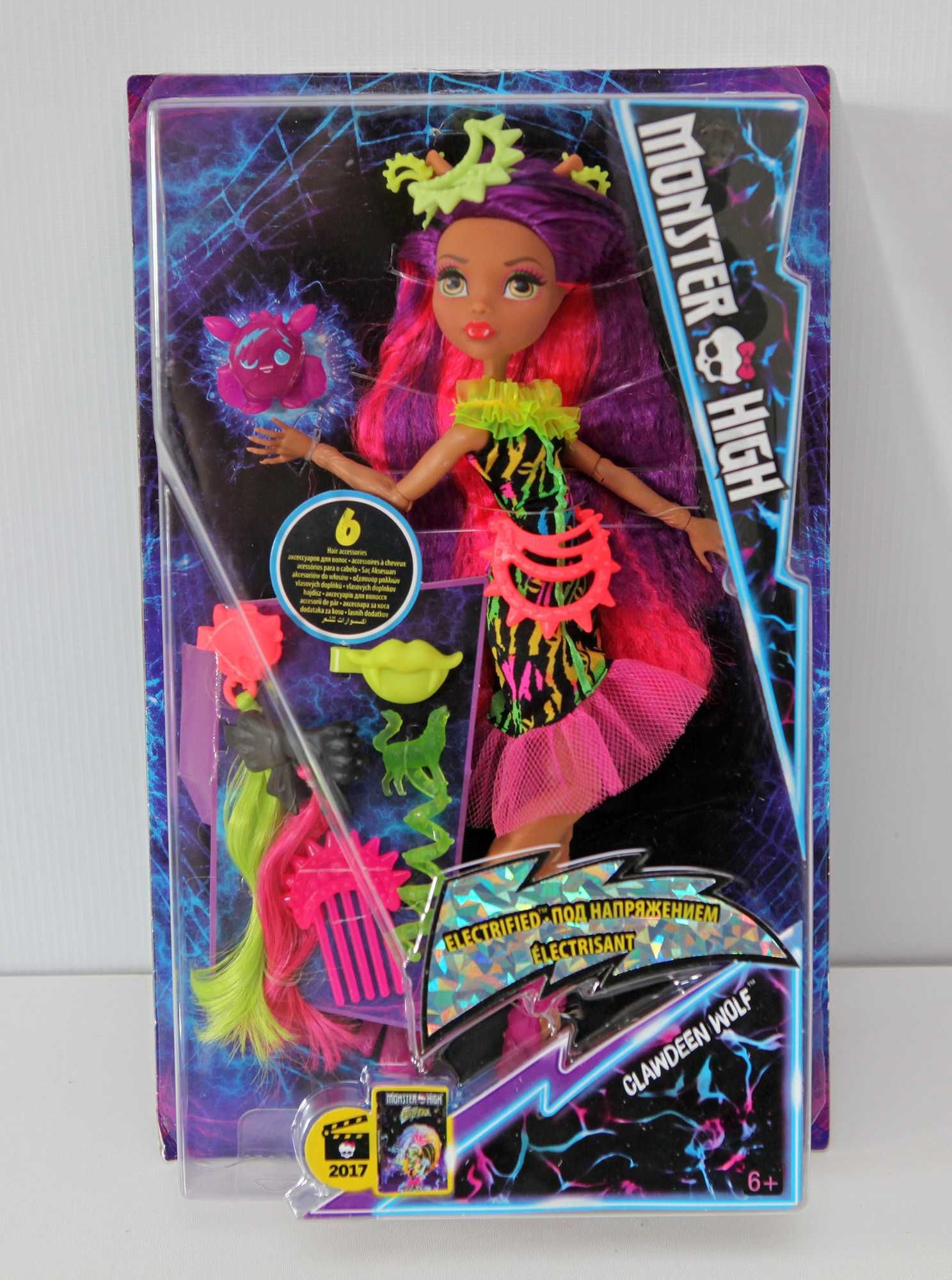 Monster High Electrified zelektryzowane fryzury Clawdeen Wolf