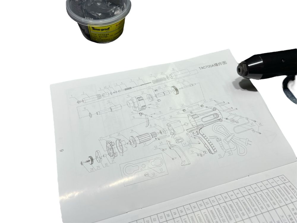 Заклепочник Time-Proof TAC 700A EU в кейсе + ремкомплект + клипса