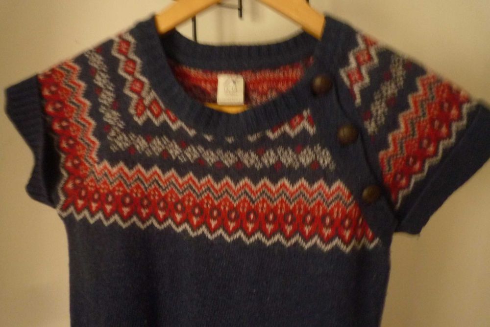 Vestido de Malha Zippy 13/14 anos de lã 156-163cm Fabricado Portugal