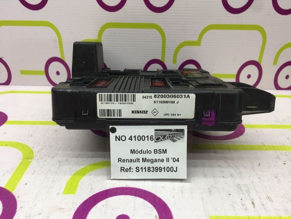 Módulo BSM / Caixa Fusíveis Renault Megane II de 2004 - Ref: S118399100J - NO410016