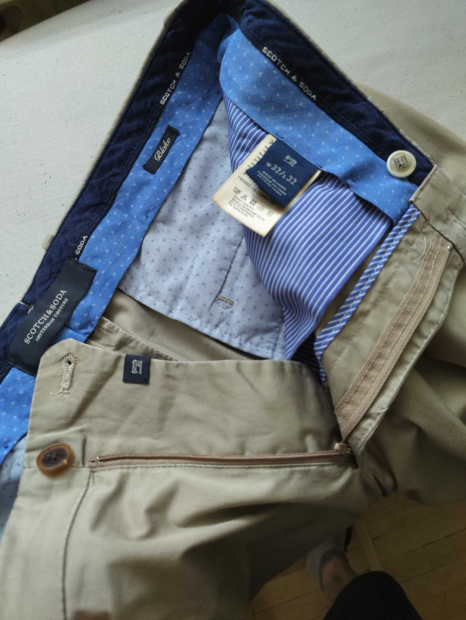 Джинсы (chino Scotch&Soda Blake Дания w32 stretch beidge.