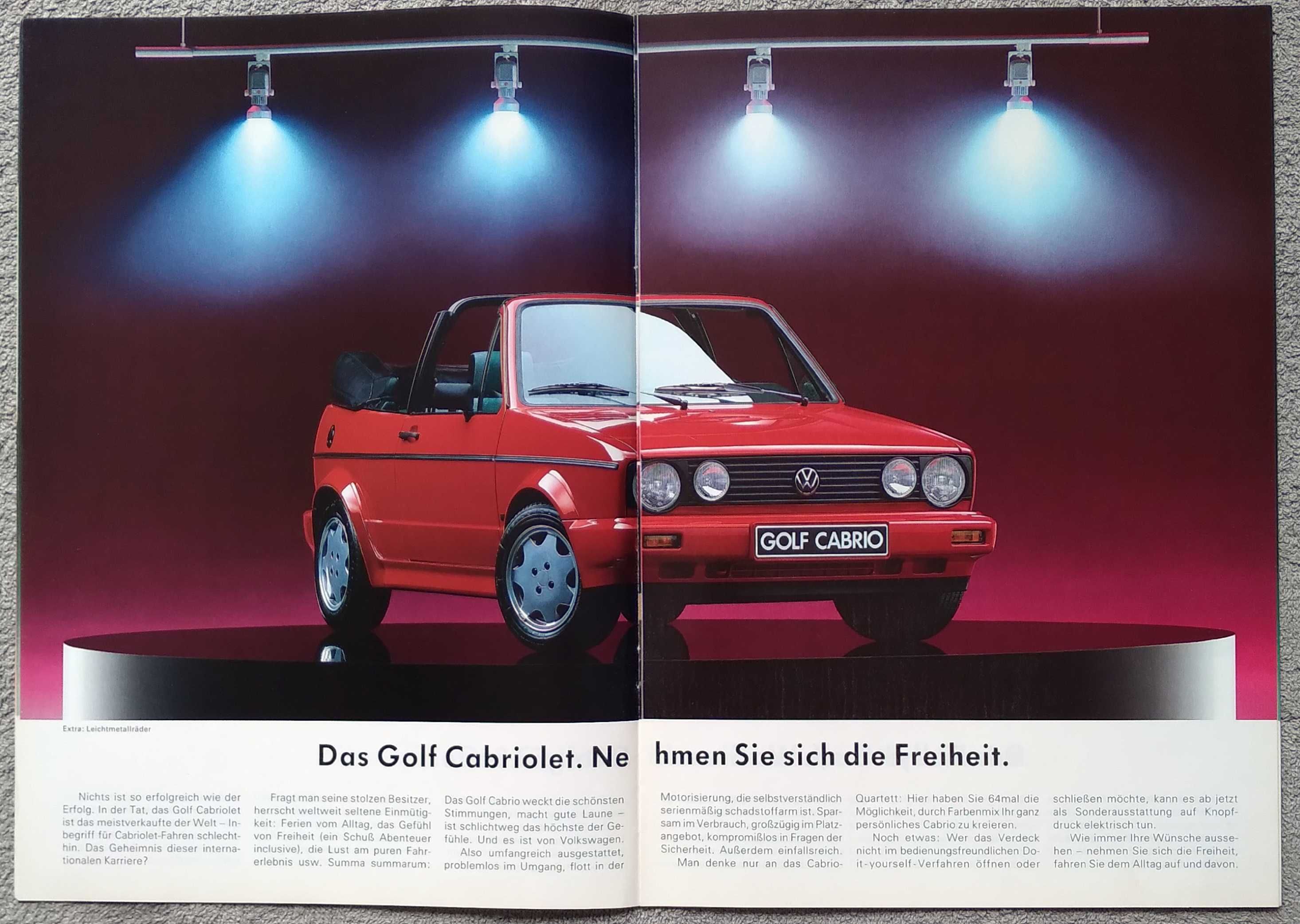 Prospekt Volkswagen modele 1990