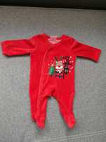 Świąteczny welurowy pajacyk So Cute r.56