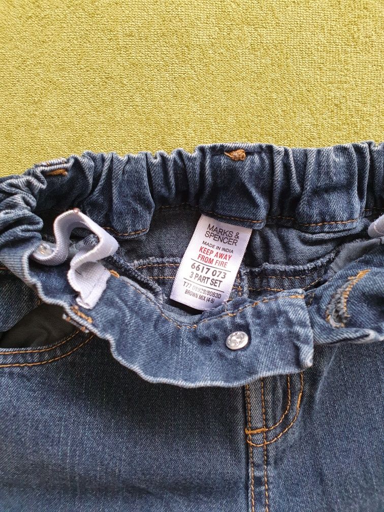 Spodnie MARKS&SPENCER, jeansy dla dziewczynki, r. 110