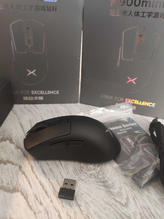 Delux M900 Mini Pro НОВА Ігрова бездротова миша Сенсор PAW3395