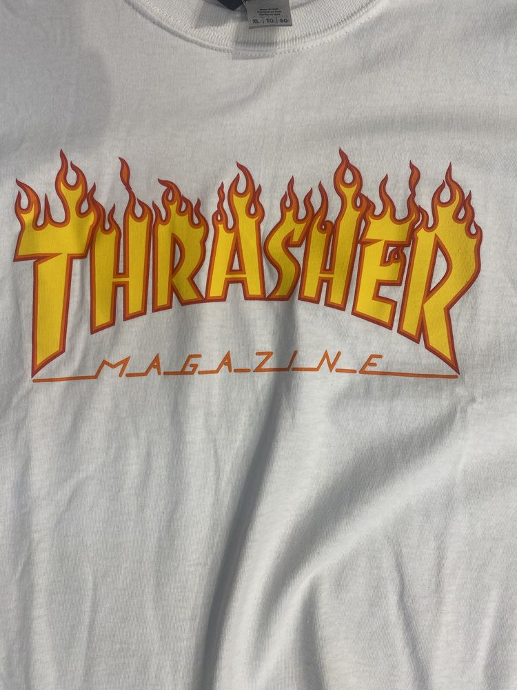 Koszulka Thrasher Flame White